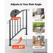 Set 2 x Balustrada pentru 2-3 x trepte, Otel, Negru, Kit instalare, Unghi reglabil 0–45°, max 100 kg