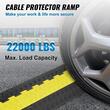 Rampa cu protectie cabluri, max 10000 kg/axa, 2 x canal, Galben/Negru, Modulare, 91.8 x 25 x 4.3 cm