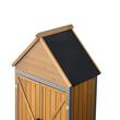 Sopron gradina pentru unelte 112 x 170 cm, Lemn de brad, rafturi, capacitate 405 l
