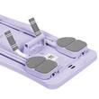 Placa pilates multifunctionala 9 in 1, max 150 kg, 2 manere flotari, 2 extensii, 4 cotiere, genunchiere, contor, Violet