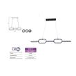 Pendul led 36 W, 2100 lm, 180-240V, Negru, IP20, 120 x 108 cm