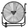 Ventilator industrial de podea, diametru 610 mm, Metal, 80 W, 3 viteze, unghi de rotatie 360 grade, 2 x roti