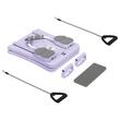 Placa pilates multifunctionala 9 in 1, max 150 kg, 2 manere flotari, 2 extensii, 4 cotiere, genunchiere, contor, Violet
