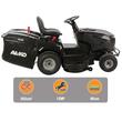 Tractoras pentru gazon, putere 12 CP, cos 250 l, Inaltime 30-90 mm, Latime taiere 86 cm, caroserie otel