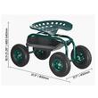 Carucior multifunctional pentru gradina, 800×487×460/540 mm, Capacitate 136 kg, roti cauciuc 10 inch, Scaun reglabil in inaltime