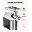 Masina electrica de tocat carne, Profesionala, nr 22, 2 lame inox, 1100W, Accesoriu carnat, 2 site, 4.2 kg/min