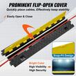 Rampa cu protectie cabluri, max 10000 kg/axa, 2 x canal, Galben/Negru, Modulare, 91.8 x 25 x 4.3 cm