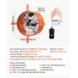 Ventilator de mansarda, Termostat inteligent, 38 cm, Metal, Debit 2800 m³/h