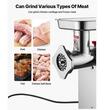 Masina electrica de tocat carne, Profesionala, nr 22, 2 lame inox, 1100W, Accesoriu carnat, 2 site, 4.2 kg/min