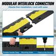 Rampa cu protectie cabluri, max 10000 kg/axa, 2 x canal, Galben/Negru, Modulare, 91.8 x 25 x 4.3 cm