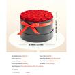 Cutie rotunda cu 27 trandafiri naturali conservati Forever Flowers, Rosu, 227 x 227 x 140 mm