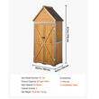 Sopron gradina pentru unelte 112 x 170 cm, Lemn de brad, rafturi, capacitate 405 l