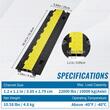 Rampa cu protectie cabluri, max 10000 kg/axa, 2 x canal, Galben/Negru, Modulare, 91.8 x 25 x 4.3 cm