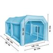 Cabina de vopsit gonflabila, dimensiune 4 x 2.5 x 2.2 m, 2 x suflanta 350/750 W, Impermeabila, PVC, sistem filtrare