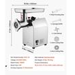 Masina electrica de tocat carne, Profesionala, nr 22, 2 lame inox, 1100W, Accesoriu carnat, 2 site, 4.2 kg/min