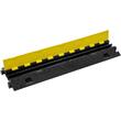 Rampa cu protectie cabluri, max 10000 kg/axa, 2 x canal, Galben/Negru, Modulare, 91.8 x 25 x 4.3 cm