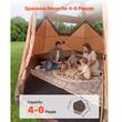 Cort instant pop-up, 213x330 cm, Inaltime 204 cm, 4-6 persoane, ferestre ventilatie, Maro