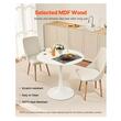 Masa rotunda de bucatarie Vivatechnix MDF/Otel, 800x800x725 mm, Alb, 2-4 persoane