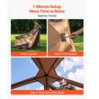 Cort instant pop-up, 213x330 cm, Inaltime 204 cm, 4-6 persoane, ferestre ventilatie, Maro