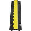 Set 3 x Rampa cu protectie cabluri, max 5443 kg/axa, 2 x canal, Galben/Negru, Modulare, 98 x 24 x 4.5 cm