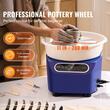 Roata de olarit profesionala electrica, cu pedala si Ecran tactil, 350 W, diametru placa 28 cm, 50-300 rpm, Albastru