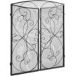 Ecran cu 3 panouri pentru semineu Vevor Vintage, 1220x768 mm, Otel, Negru