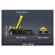 Cric hidraulic 4 tone, 2 pistoane, Inaltime de ridicare 100-533 mm, Otel 