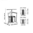 Presa manuala pentru struguri, Inox, 30 x 32 x 43 cm, capacitate 5.5 l