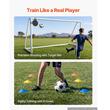Poarta fotbal cu plasa, Portabila, Lungime 365 cm, Inaltime 181 cm, PVC, Geanta depozitare