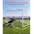 Poarta fotbal cu plasa, Portabila, Lungime 365 cm, Inaltime 181 cm, PVC, Geanta depozitare