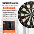 Board Darts electronic, Retro design, 1-8 jucatori, 40 de jocuri cu 590 de variante, 12 sageti cu varf moale, 60 de ace de sageti inlocuibile