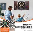 Board Darts electronic, Retro design, 1-8 jucatori, 40 de jocuri cu 590 de variante, 12 sageti cu varf moale, 60 de ace de sageti inlocuibile