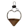 Ghiveci decorativ cu led 19x16x34cm, Maro, 50xLed, cu agatatoare, otel Corten