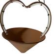 Ghiveci decorativ cu led 19x16x34cm, Maro, 50xLed, cu agatatoare, otel Corten