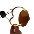 Ghiveci decorativ cu led 19x16x34cm, Maro, 50xLed, cu agatatoare, otel Corten