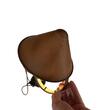 Ghiveci decorativ cu led 19x16x34cm, Maro, 50xLed, cu agatatoare, otel Corten