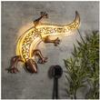 Decoratiune cu led 69x36x3cm, Gecko Maro, 10xLed, alimentare solara, metal