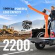 Macara cu troliu electric 12V pentru camionete, Capacitate 1000 kg, Control pivotant 360°, Brat telescopic
