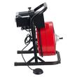 Sarpe electric pentru desfundat tevi, 4 x capete taiere, Lungime 15 m, Diametru 13 mm, pentru tevi 50-150 mm, Pedala actionata cu aer