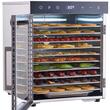 Deshidrator fructe si legume, Inox, 800 W, 10 tavi, Temperatura reglabila, Panou digital, Temporizator