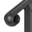 Balustrada otel, 2-3 trepte Vivatechnix, Dimensiune 1016 x 84 x 905 mm, Unghi reglabil 0° - 35°, Negru