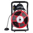Sarpe electric pentru desfundat tevi, 4 x capete taiere, Lungime 15 m, Diametru 13 mm, pentru tevi 50-150 mm, Pedala actionata cu aer