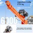Macara cu troliu electric 12V pentru camionete, Capacitate 1000 kg, Control pivotant 360°, Brat telescopic