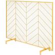 Ecran pentru semineu Vevor Gold, 980x758 mm, Otel, Auriu