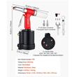 Pistol pneumatic pentru nituire, 2.4 mm, 3.2 mm, 4 mm, 4.8 mm, 6.4 mm, forta de tragere 1780 kg, 4-8 Bar