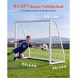 Poarta fotbal cu plasa, Portabila, Lungime 244 cm, Inaltime 182 cm, PVC, Geanta depozitare