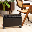 Convector electric negru, Termostat, 3 trepte de putere 750 / 1250 / 2000 W, Lungime cablu de alimentare 150 cm