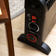 Convector electric negru, Termostat, 3 trepte de putere 750 / 1250 / 2000 W, Lungime cablu de alimentare 150 cm