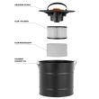 Aspirator de cenusa cu filtru Hepa, Vorel 72928, capacitate 18 L, 800 W