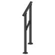 Balustrada otel, 1-2 trepte Vivatechnix, Dimensiune 680 x 84 x 920 mm, Unghi reglabil 20° - 35°, Negru